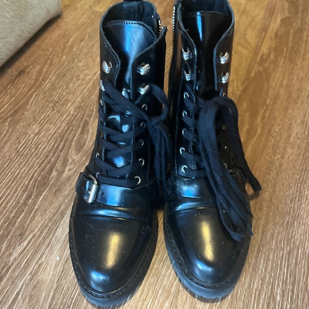 ALL SAINT DONITA Black Combat boots